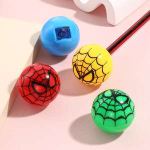 Mini pequeño material escolar estudiantes papelería patrón de araña Manual Sacapuntas de plástico - Product Image 1