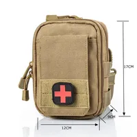 Sac de taille tactique Molle en polyester, pochette utilitaire avec fermeture éclair, imperméable, pour randonnée et camping en extérieur