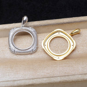 Mabei JG6092 Set DIY Pearl Jewelry Accessory S925 <b>Silver</b> Brushed Ring Empty Holder 16-16.2mm Jewelry Findings 3mm <b>Bead</b> Size - Product Image 3