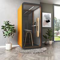 Cabine de maison de travail mobile de réunion intérieure en acier léger en aluminium insonorisé dosettes de bureau à domicile portables au design moderne