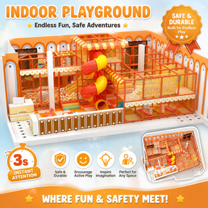 OEM ODM Children <b>Indoor</b> Playground <b>Slide</b> Interactive Game Galvanized Steel Aluminum CE Certified 500kg Capacity for Real Estate - Product Image 1