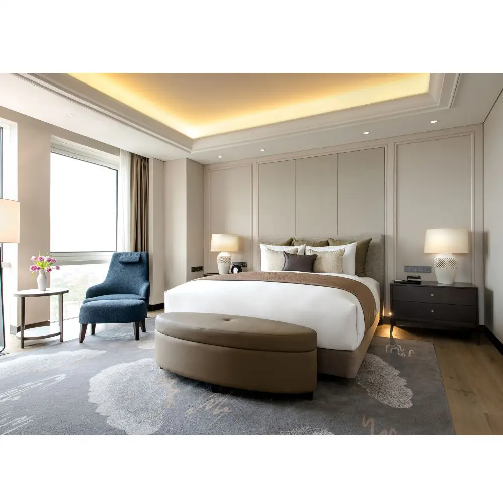 Design personalizado mobiliário do quarto de luxo conjunto alemão móveis do hotel