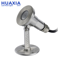 Projecteur LED sous-marin HUAXIA haute puissance 316SS 3W blanc chaud RGB avec garantie de 2 ans pour piscine, jardin, fontaine, aménagement paysager