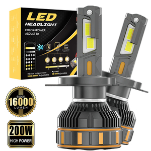 ไฟตัดหมอก LED H11 H7 P8C H1 3สีโหมดไฟกระพริบสีขาวเหลือง200W โคมไฟอัตโนมัติ16000LM สำหรับรถ Ford Chevy - Product Image 1