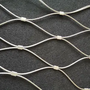 Rede de malha de corda de fio de aço inoxidável, malha de raio da ponte