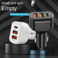 Chargeur de voiture 30W 3A 3 ports Type C et USB, charge rapide USB-C+A, QC 3.0 avec technologie Qualcomm Quick Charge 3.0