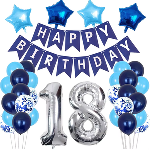 Navy Blu <span class=keywords><strong>Buon</strong></span> <span class=keywords><strong>Compleanno</strong></span> Coriandoli Banner Stella Foil Palloncini In Lattice Palloncini Partito Palloncini Decorazioni per 1st 3rd 31st Di <span class=keywords><strong>Compleanno</strong></span> - Product Image 1