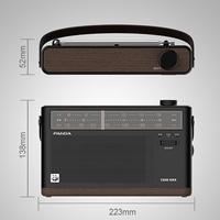 Radio Portabel PANDA Vintage Retro Berbahan Kayu 3 Band AM/FM SW DSP Tanpa Layar Cetakan Khusus Speaker Internal Dapat Diisi Ulang