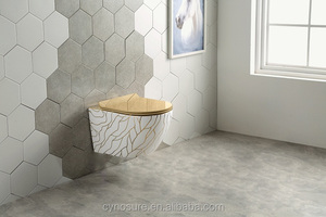 WC mural sans bride à chasse d'eau personnalisée, pour salle de bain - Product Image 2