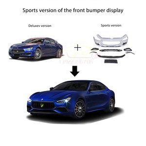 Kit de carrocería para <span class=keywords><strong>Maserati</strong></span> Ghibli 14-22 años modelo modificado nuevo sportsTROFEO envolvente trasero delantero parachoques delantero y trasero labio rejilla - Product Image 4