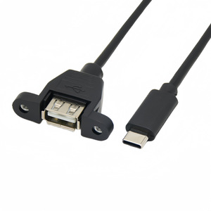สายต่อขยาย Type C เป็น USB ตัวเมีย พร้อมรูยึดแบบเกลียวสำหรับยึดสาย USB 3.1 เป็น USB 2.0 ตัวเมีย บนแผงด้านหน้า - Product Image 4