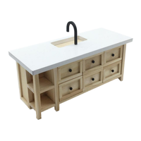 1:12 maison de poupée en bois Mini meubles Mini scène de cuisine en bois armoire de cuisine maison de poupée accessoires décorer