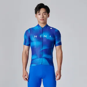 2023 New Custom Design Short Sleeve Cycling Uniform Summer Racing Cycling Jerseys Quick Dry Breathable Men Road Bike Wear