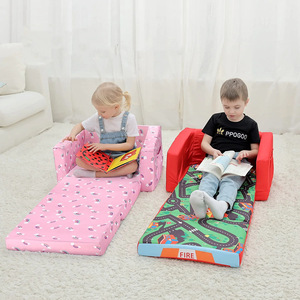 Canapé-lit pour enfants Du Babo, chaise pliable à imprimé arc-en-ciel rose pour filles et garçons de 3 ans et plus - Product Image 2