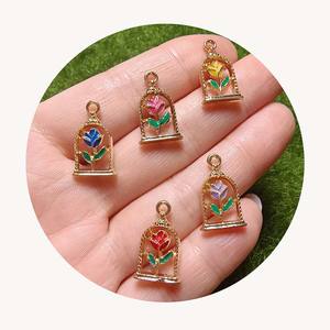 18mm Alliage Rose en Pot Charmes pour le <span class=keywords><strong>Petit</strong></span> <span class=keywords><strong>Prince</strong></span> Pendentif Collier Bracelet Porte-clés Fabrication de Bijoux Charme - Product Image 1