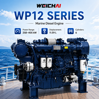 Motor Diésel Marino Turboalimentado de 6 Cilindros WEICHAI Serie WP12 de 258-405 kW, 350-550 HP y 11.59 L para Barcos de Pesca, Remolcadores y Buques de Carga