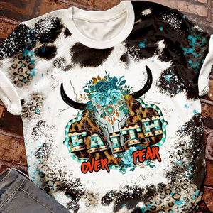 40スタイル女性昇華シャツ半袖モノグラムウエスタンTシャツ - Product Image 1