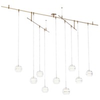 XZ, nuevo diseño moderno, candelabro lineal de cristal de latón Simple para sala de estar, mesa de comedor, cocina, Isla, candelabro de dormitorio