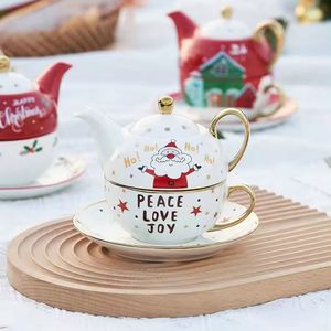 Modern Luxury Christmas Ceramic <b>Cup</b> and <b>Saucer</b> Gift Set Personalized PC Tea and Drinkware Stocked Tableware - Product Image 3