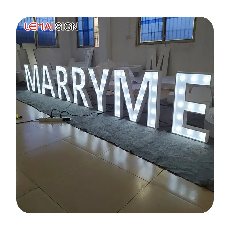 Decor Marry Me Lights Marquee Numbers Giant Light Up Letters Led Marquee Alphabet Love Letters 4 ft marquee letters