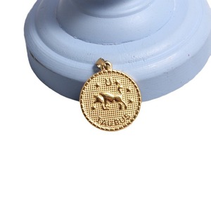 Colgantes de Moneda del Zodiaco |   Dijes de Horóscopo de Acero Inoxidable Chapados en Oro PVD de 18K para la Creación de Joyería DIY |   Impermeable e Hipoalergénico - Product Image 5