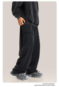 กางเกงวอร์มผู้ชาย K2422 รุ่นสปริง 2025 เอวกลาง ทรงหลวม สไตล์ลำลอง ผ้าฝ้ายผสมขนแกะ ซักแล้ว ทรงตรง สำหรับเล่นกีฬา - Product Image 4