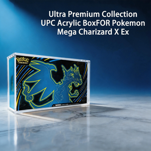 Boîte de protection en acrylique UPC anti-UV pour collection Pokémon TCG Mega <span class=keywords><strong>Charizard</strong></span> X <span class=keywords><strong>Ex</strong></span> Ultra Premium avec couvercle magnétique - Product Image 6