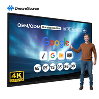 Pizarra Electrónica Inteligente LCD 4K UHD de 65/75/85/86/98/110 Pulgadas, Táctil de 20-40 Puntos, Sistema Operativo Android/Windows, Uso Educativo, Cámara de 48MP