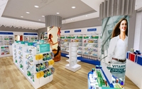 Comptoir de magasin médical moderne, design de mobilier pour magasin de soins de santé, design de comptoir de magasin moderne pour pharmacie