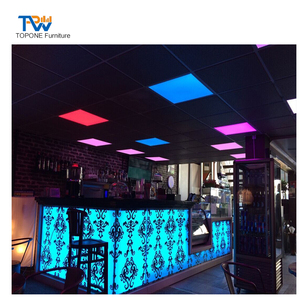 Mostrador <span class=keywords><strong>Retro</strong></span> de gama alta personalizado de lujo Led, restaurante de música Industrial comercial, <span class=keywords><strong>Bar</strong></span>, cajero, billar, cafetería, escritorio de recepción - Product Image 1