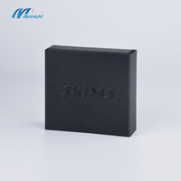 Boîte à tiroir noire, boîte à parfum en relief 3D, petite boîte à tiroir noire avec découpe en forme de cœur