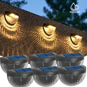 Lampes solaires murales <span class=keywords><strong>LED</strong></span>, lampe ondulée pour clôture, <span class=keywords><strong>terrasse</strong></span>, jardin, chemin, lumière décorative, étanche, lampes solaires d'extérieur pour cour - Product Image 2