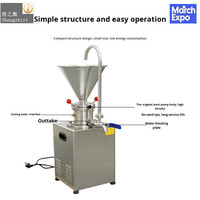 Machine à fabriquer le beurre de cacahuète, petite machine automatique pour la production de beurre d'amande, de cacao, de noix et de tahini, moulin colloïdal