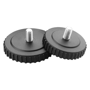 Adjustable Plastic Feet With Gear Base M8x15 Length Black Industrial Furniture Legs Heavy Duty Stable Support - Product Image 1