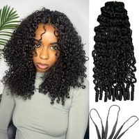 Cheveux humains à crocheter non traités, bouclés birmans, raides crépus, vierges, pré-bouclés, extensions de cheveux humains à crocheter