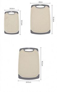 ชุดเขียงพลาสติก PP 3 ชิ้น ยี่ห้อ Private Label Kitchen สำหรับหั่นผลไม้และเนื้อสัตว์ พร้อมร่องสำหรับน้ำผลไม้ ทำจากฟางข้าวสาลี - Product Image 6