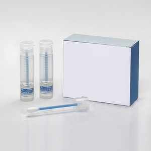 Kit de test ST-25 : Tube à écouvillon avec écouvillon en coton, tube à échantillon en plastique transparent pour emballage de laboratoire - Product Image 1