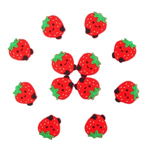 CHENKAI Lovely Neutral Silicon Beads Food Grade Beaded Pen Fruit Shape Strawberry Focal Bead - Product Image 1