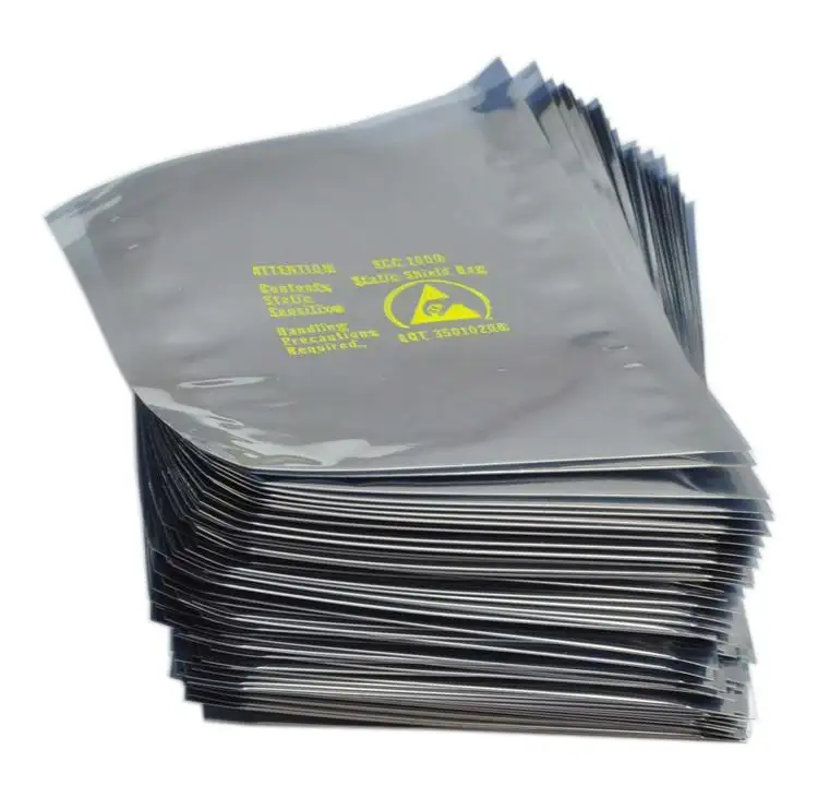Sacchetto di imballaggio per componenti elettronici antistatici con barriera all'umidità impermeabile personalizzato sacchetto di alluminio ESD per l'elettronica