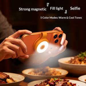 Magnetic Mobile Phone Fill Light, Photography Camera, Soft Light, <b>Live</b> <b>Streaming</b>, Three-color Temperature LED Light, Adjustable - Product Image 2