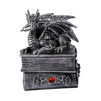 Coffret à bijoux miniature en résine, décoratif et personnalisé, en forme de dragon, pour la maison.