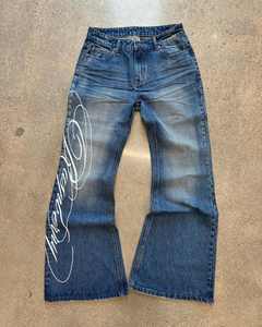 <span class=keywords><strong>Jeans</strong></span> Vintage Lavati con Stampa Serigrafica per Uomo, Alta Qualità, Skinny Personalizzati, Blu e Gamba Larga, Modello Svasato - Product Image 1