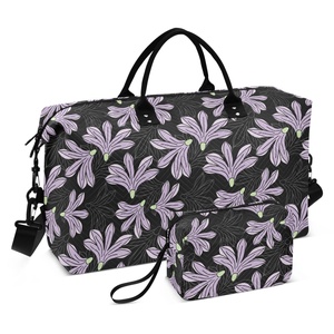 Sac de voyage à grande capacité avec impression personnalisée de fleurs natives d'Hawaï, sac de week-end, ensemble de bagages, sac de voyage pour femmes - Product Image 1