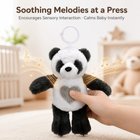 Jouet musical en peluche personnalisé Woodfield, bouton cœur à presser, berceuse apaisante, compagnon de sommeil pour bébé, fabrication OEM FAMA
