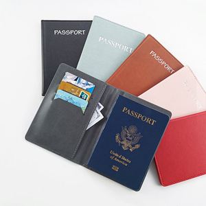 Funda para Pasaporte con Logotipo Personalizado, Borde Aceitado, Piel Sintética, Porta Pasaporte y Etiqueta para Equipaje, Juego de Cartera con Múltiples Ranuras para Tarjetas - Product Image 5