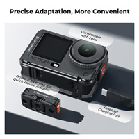 Cage de protection K&F Concept Action 6 pour caméra DJI en alliage d'aluminium, couverture intégrale, double ouverture, double bouton, cadre de protection