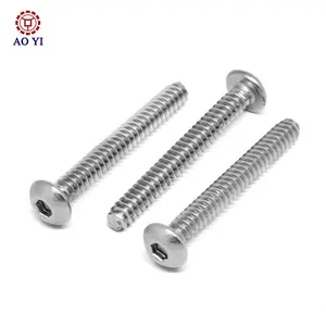 Customized Stainless Steel Round/Pan Head Hexagon Socket Natural Machine Hardware Screw