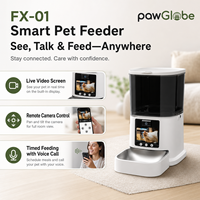 Distributeur de nourriture intelligent pour animaux de compagnie avec écran vidéo, caméra rotative à distance, alimentation automatique programmée et conception anti-obstruction pour chats et chiens