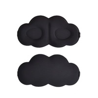 Masque de nuit 3D avec blocage de la lumière et tissu en soie glacée à mémoire de forme, doux et confortable, avec conception de fixation sur les oreilles