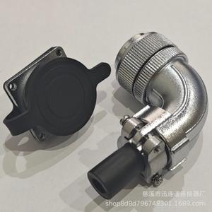 Connecteur d'aviation coudé WS28 en alliage de zinc plaqué or, 2 à 26 broches, pour pièces aéronautiques - Product Image 4